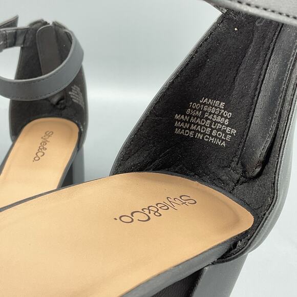 NEW Style & Co Women’s Janiee Ankle Strap Sandals Black Size 8.5M - Picture 6 of 11